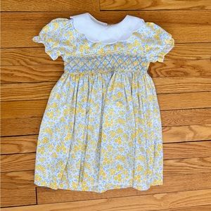 Cecil and Lou Yellow Floral Smocked Dress